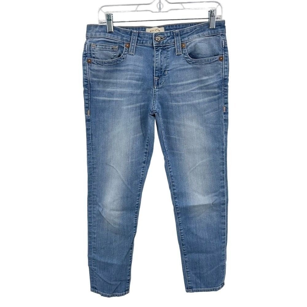 Big Star Women Size 29 Alex Jeans Mid Rise Straight Leg Denim Western Cowgirl